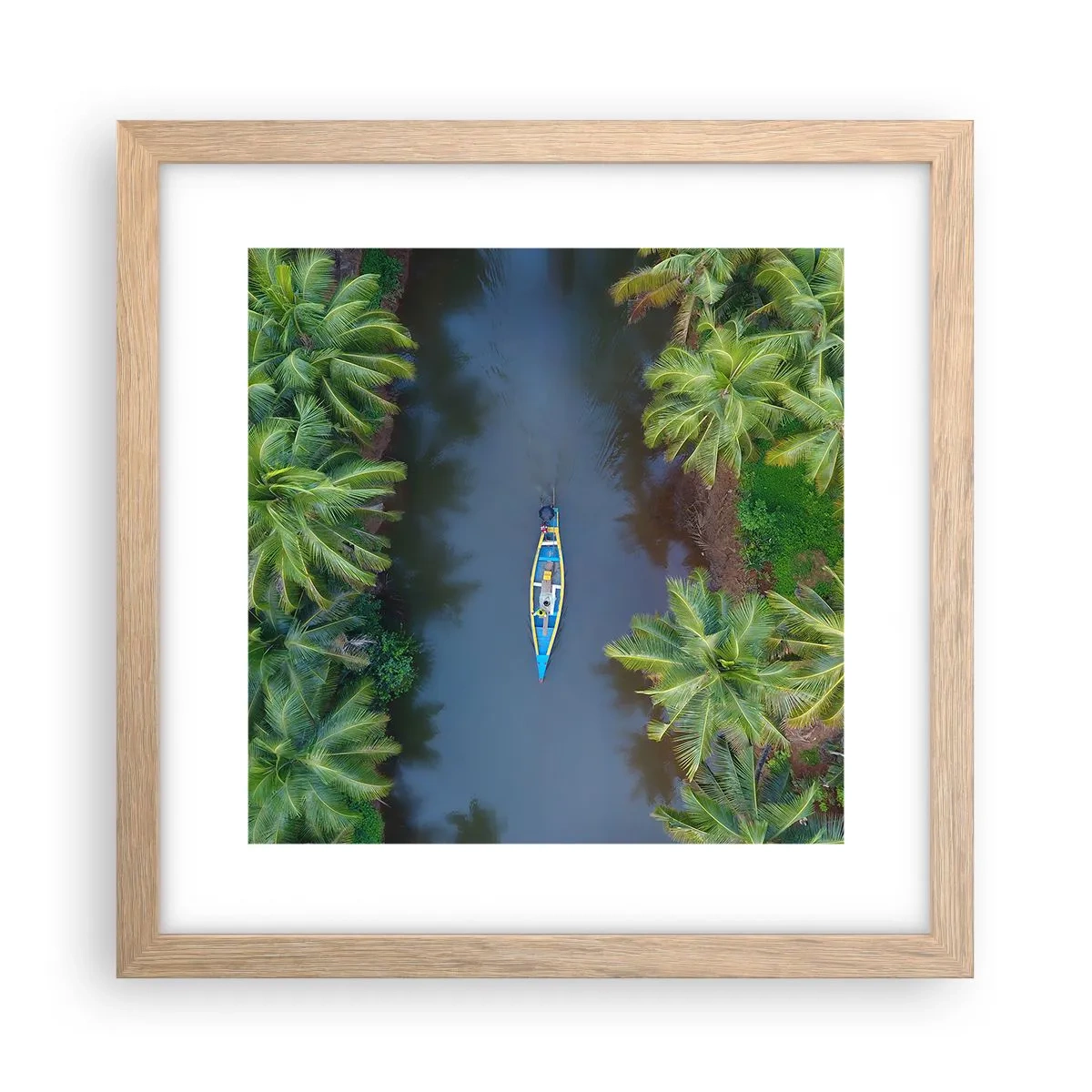 Affiche dans un chêne clair - Poster - Sur un sentier tropical - 30x30 cm