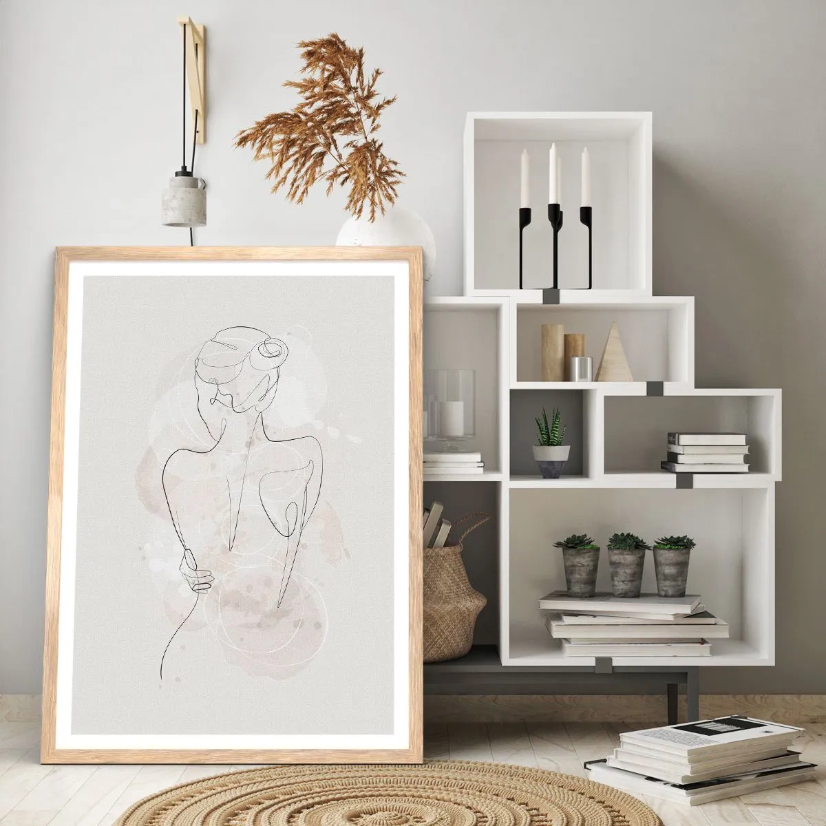 Affiche dans un chêne clair - Poster - Comme un instrument sensible - 40x50 cm