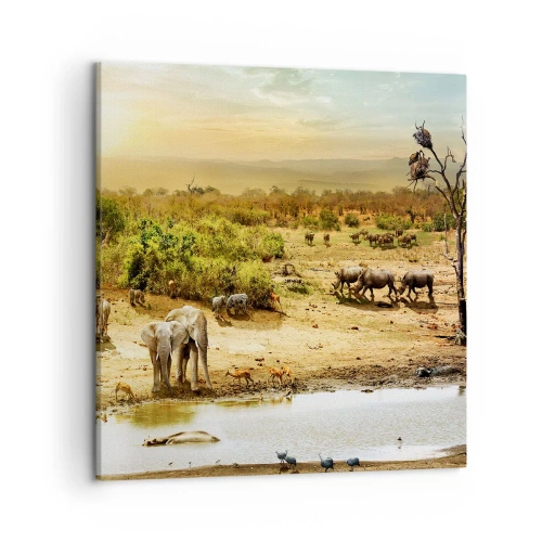 Impression sur toile - Image sur toile - "Et d'Eden coulait une rivière..." - 50x50 cm