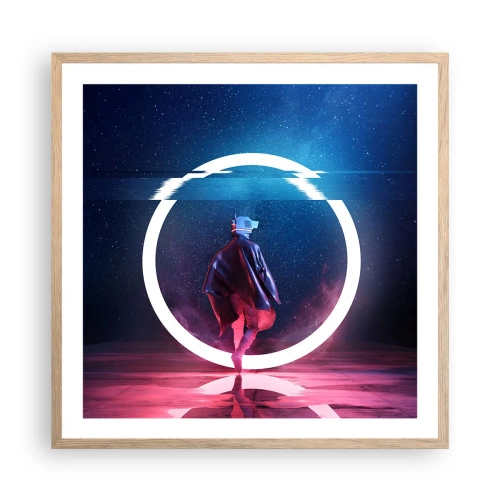 Affiche dans un chêne clair - Poster - Entre deux mondes - 60x60 cm