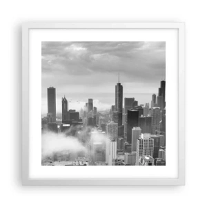 Affiche dans un cadre blanc - Poster - Paysage américain - 40x40 cm