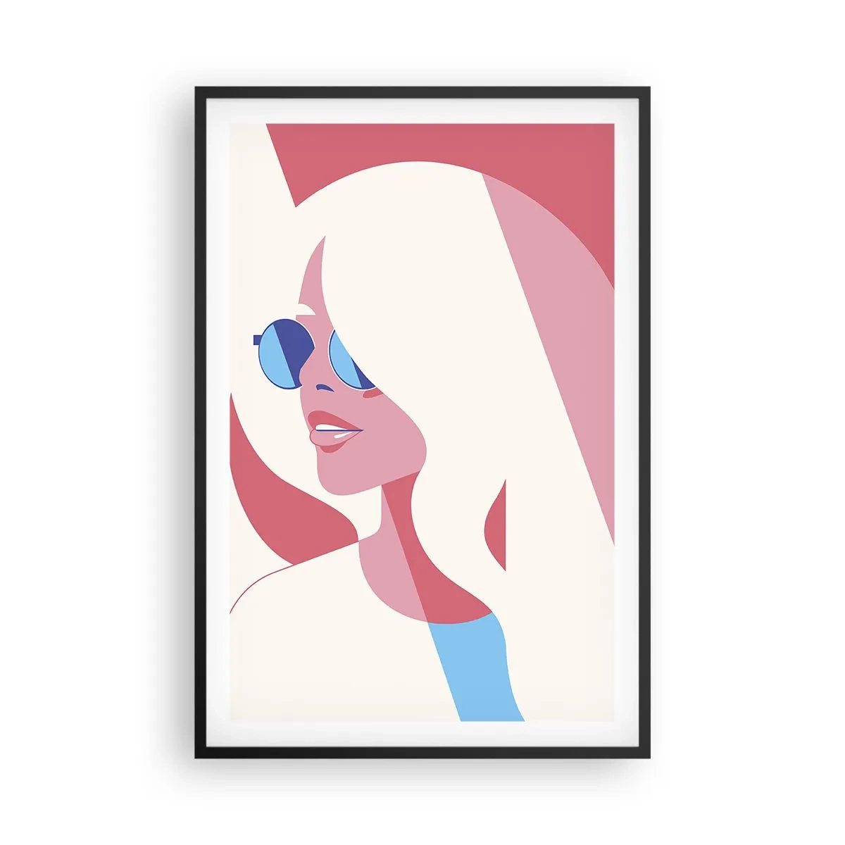 Affiche dans un cadre noir - Poster - C'était une blonde… - 61x91 cm