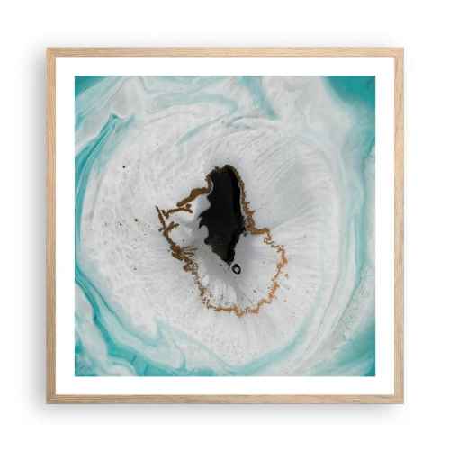 Affiche dans un chêne clair - Poster - Pénétrer à l'intérieur - 60x60 cm