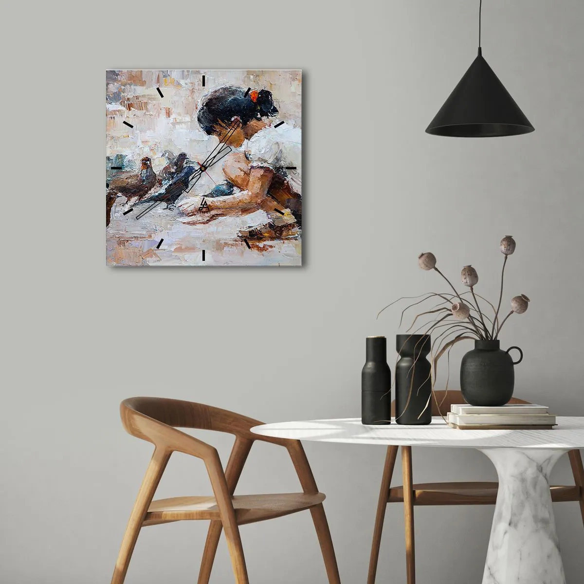 Horloge murale - Pendule murale - Les plus petits et les plus gentils - 40x40 cm