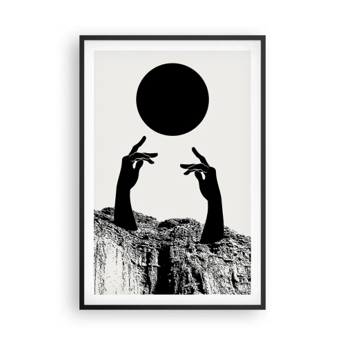 Affiche dans un cadre noir - Poster - Composition surréaliste : le soleil et le reste - 61x91 cm