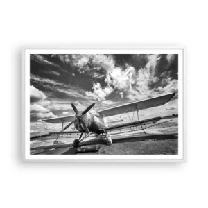 Affiche dans un cadre blanc - Poster - Je suis impatient! - 100x70 cm