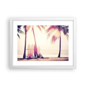 Affiche dans un cadre blanc - Poster - Ca va être une journée magnifique - 40x30 cm