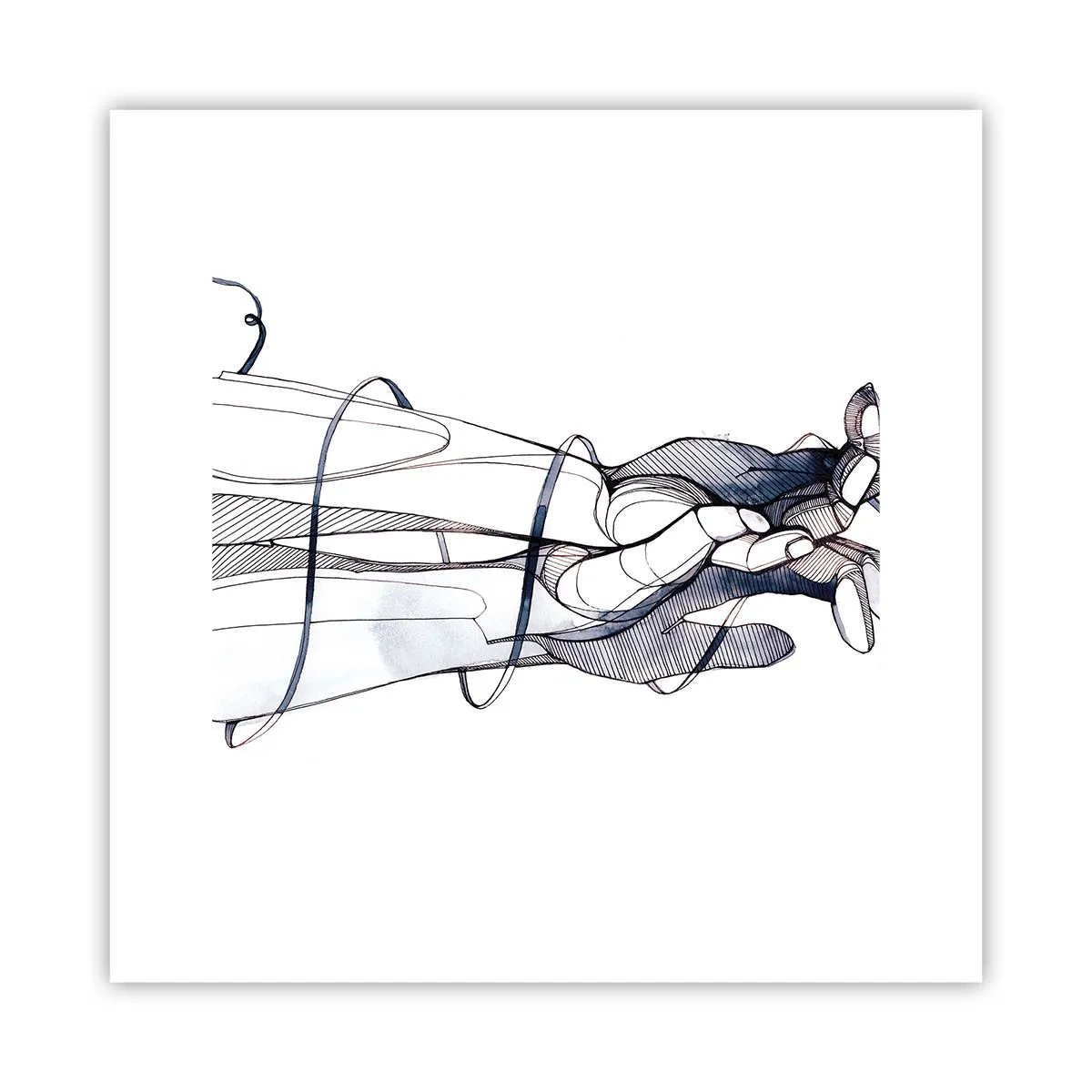 Affiche - Poster - Étude du touché - 30x30 cm