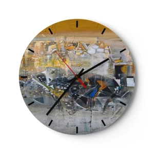 Horloge murale - Pendule murale - Tout se met en place - 40x40 cm