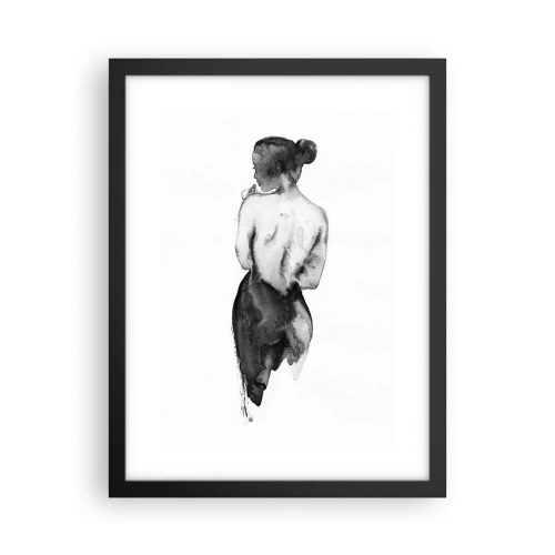Affiche dans un cadre noir - Poster - Auprès d'elle, le monde disparaît - 30x40 cm