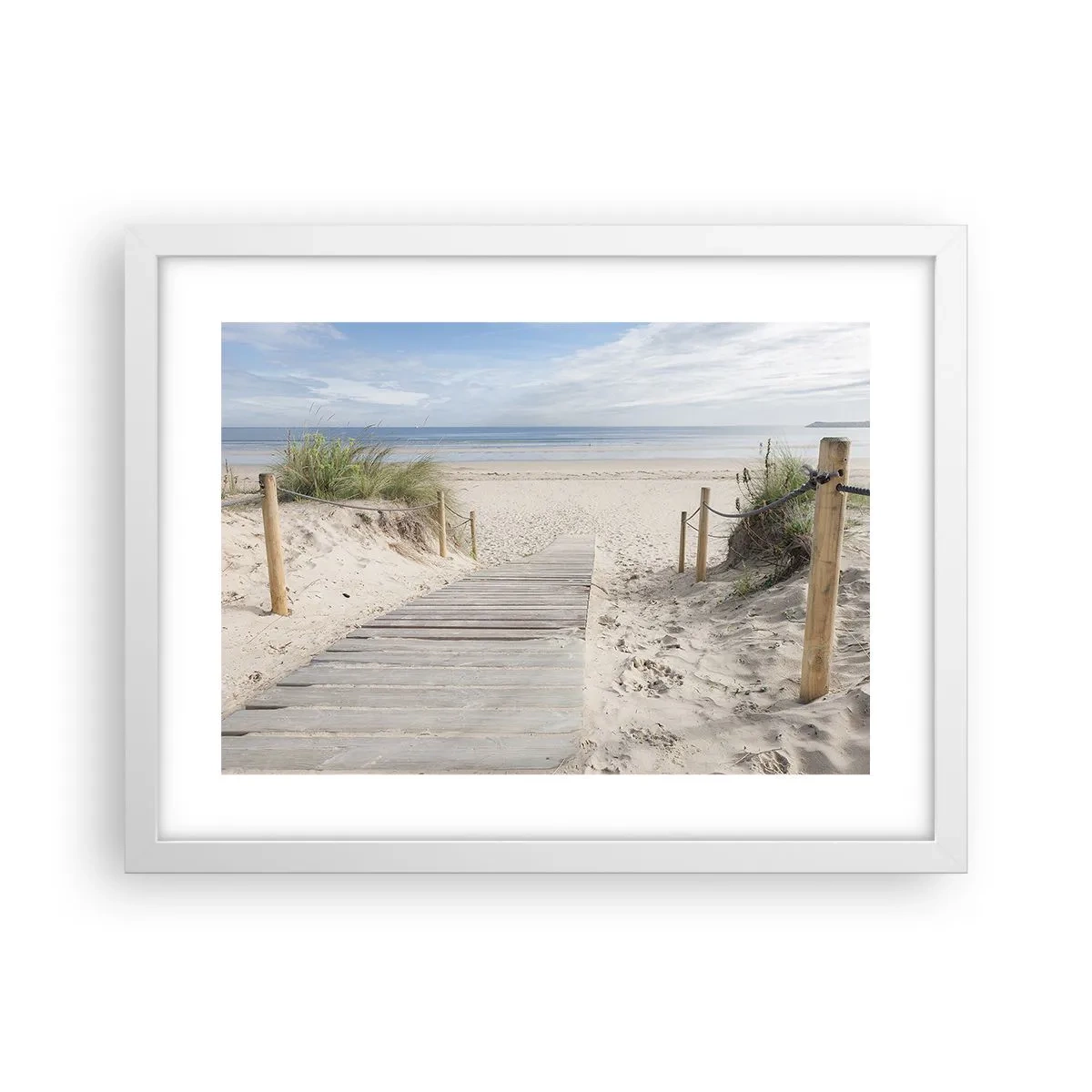 Affiche dans un cadre blanc - Poster - A l'horizon - 40x30 cm