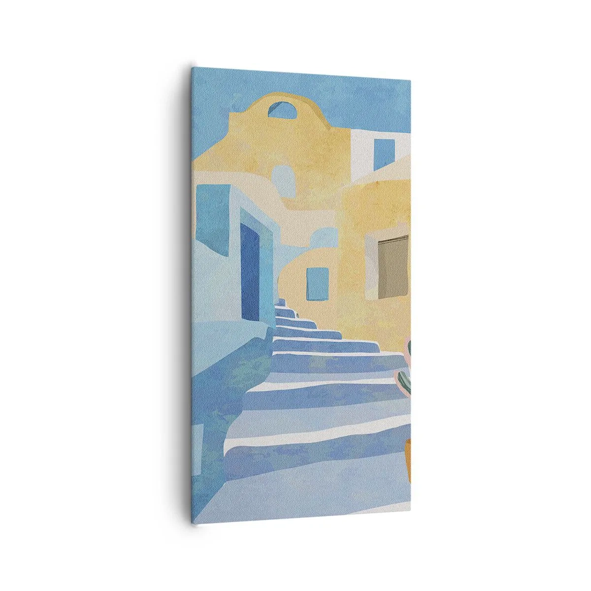 Impression sur toile - Image sur toile - Une journée dans une ville arabe - 65x120 cm