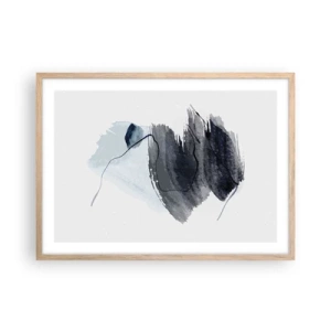 Affiche dans un chêne clair - Poster - Intensité et mouvement - 70x50 cm