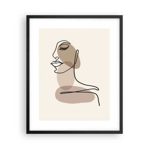 Affiche dans un cadre noir - Poster - S'écouter - 40x50 cm