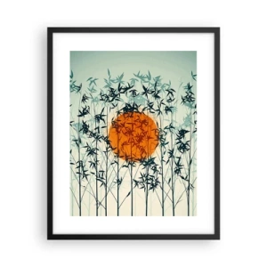 Affiche dans un cadre noir - Poster - Soleil japonnais - 40x50 cm