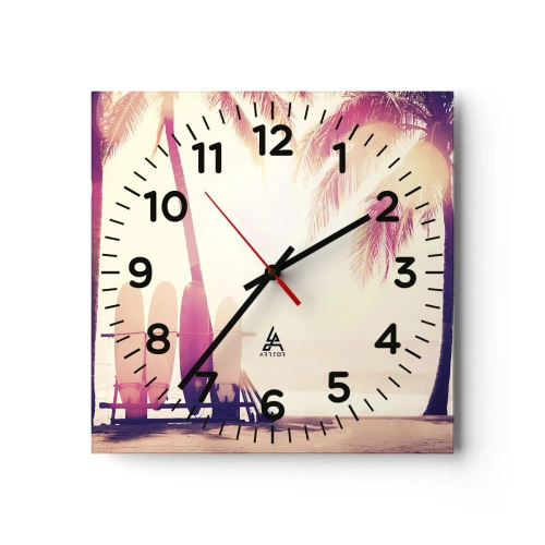 Horloge murale - Pendule murale - Ca va être une journée magnifique - 40x40 cm