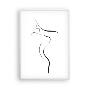 Affiche dans un cadre blanc - Poster - Insaisissable comme une vague - 70x100 cm