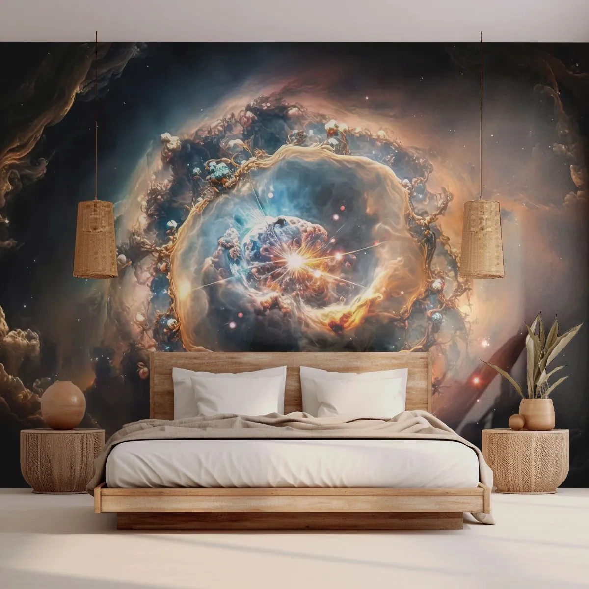 Papier Peint Photo Premium Canvas - Le début - Univers, Cosmos, Galaxie - 250x175 cm
