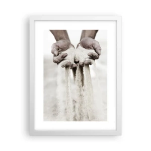 Affiche dans un cadre blanc - Poster - Avec ces mains… - 30x40 cm