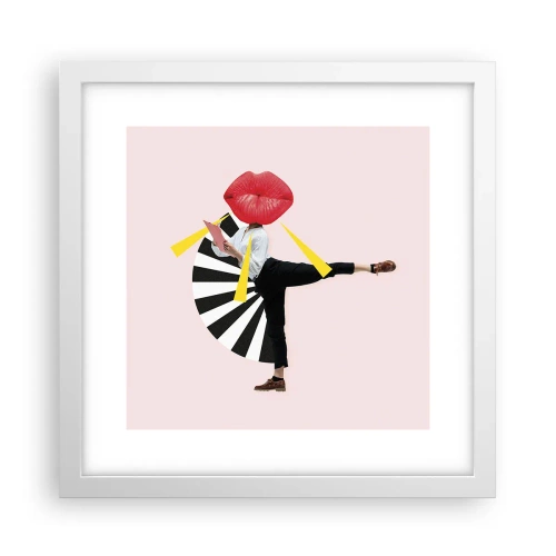 Affiche dans un cadre blanc - Poster - Pop-art surréaliste - 30x30 cm