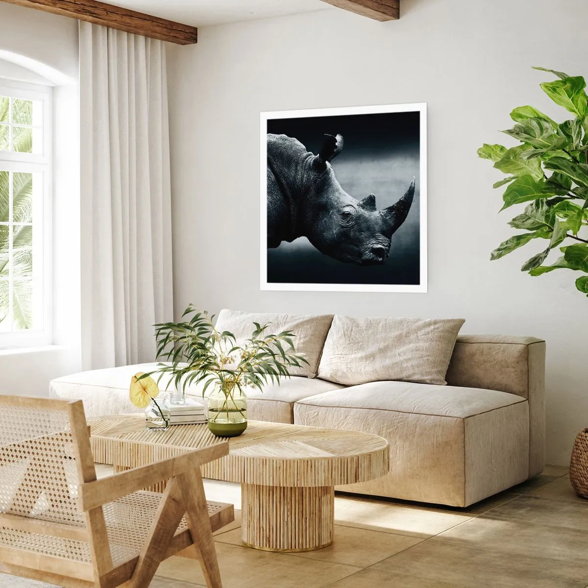 Affiche - Poster - Le profil droit - 60x60 cm