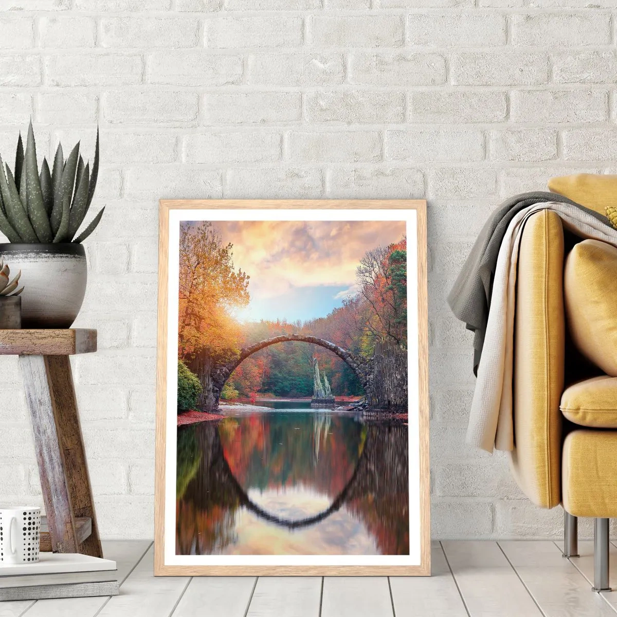 Affiche dans un chêne clair - Poster - De l'autre cote du miroir - 30x40 cm