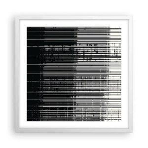 Affiche dans un cadre blanc - Poster - Ondes et vibrations - 50x50 cm