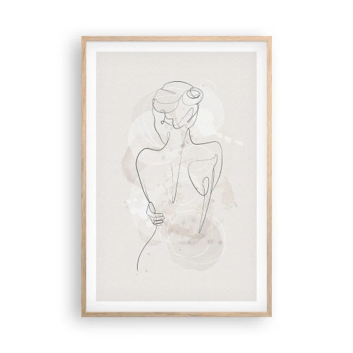 Affiche dans un chêne clair - Poster - Comme un instrument sensible - 61x91 cm