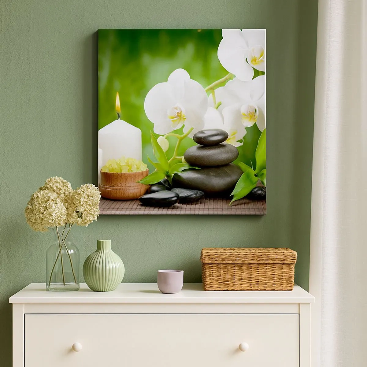 Impression sur toile - Image sur toile - Doux, floral, toucher délicat - 30x30 cm