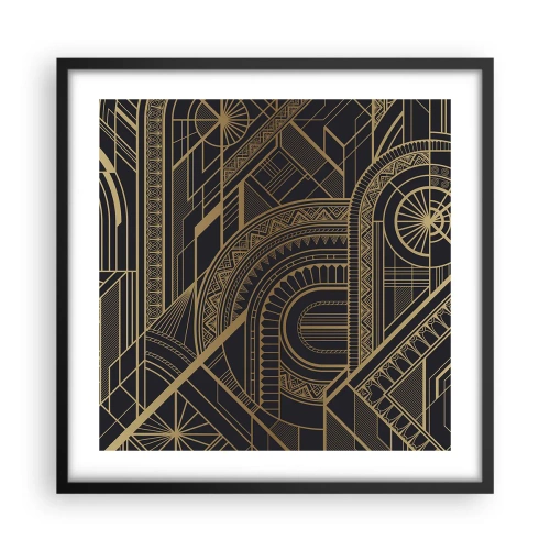 Affiche dans un cadre noir - Poster - Concept, idée, plan - 50x50 cm