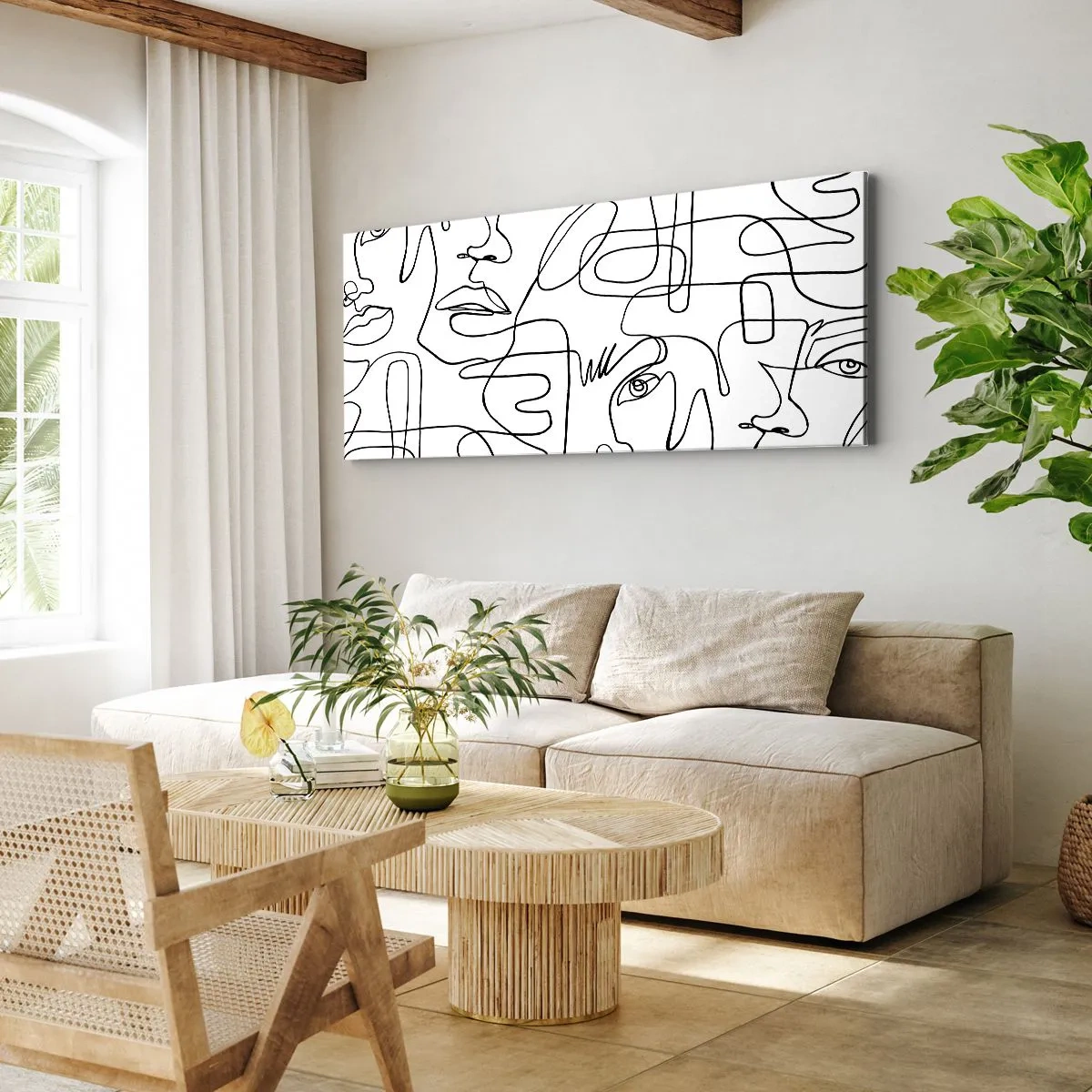 Impression sur toile - Image sur toile - Dans des émotions enchevêtrées - 100x40 cm
