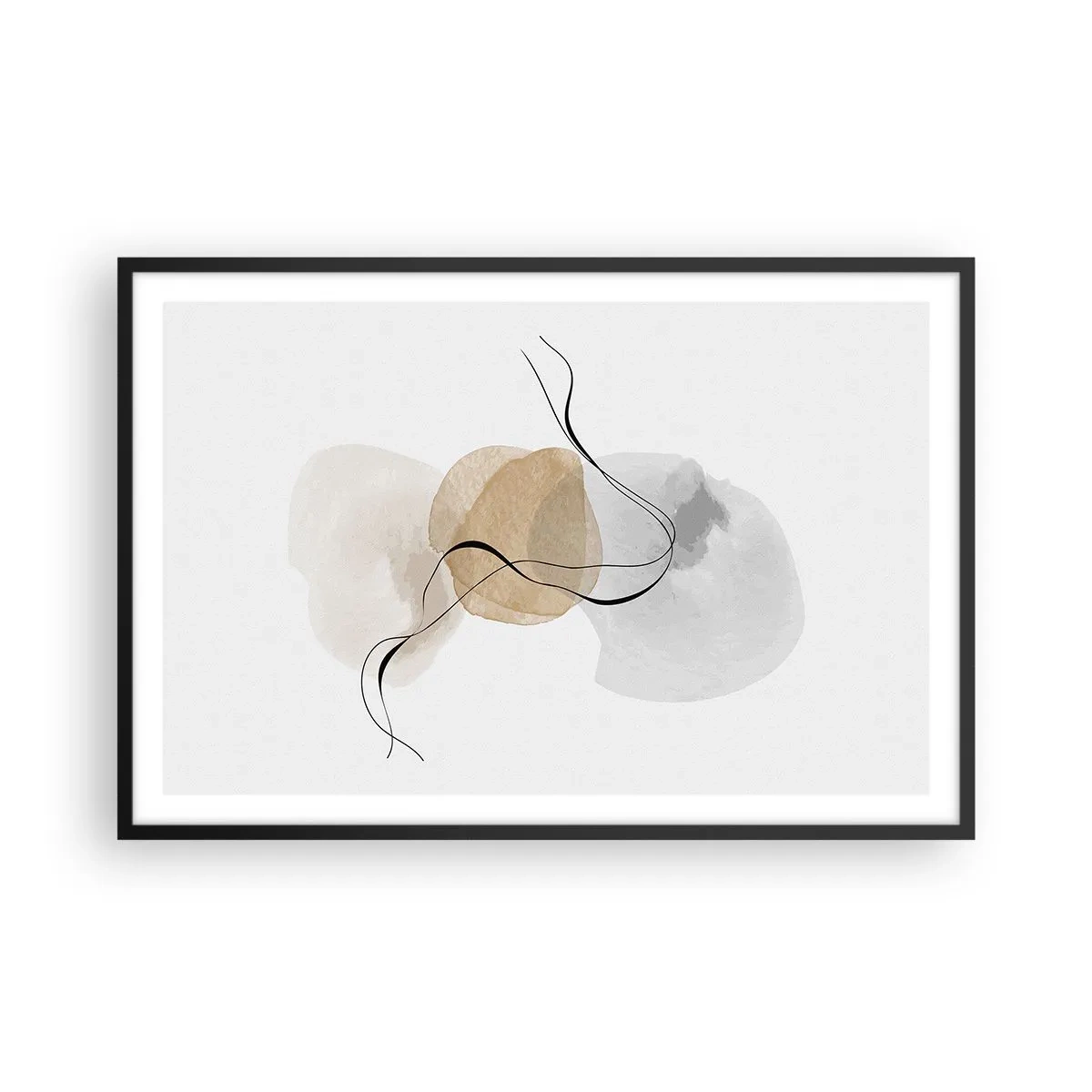 Affiche dans un cadre noir - Poster - Perles d'air - 91x61 cm