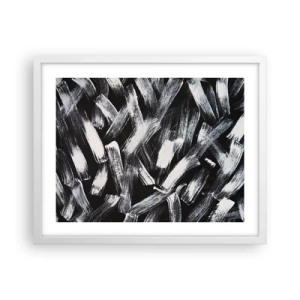 Affiche dans un cadre blanc - Poster - L'abstraction dans l'esprit industriel - 50x40 cm