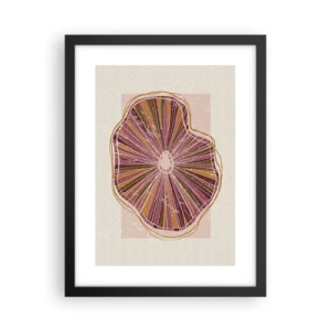 Affiche dans un cadre noir - Poster - Abstraction rayonnante - 30x40 cm