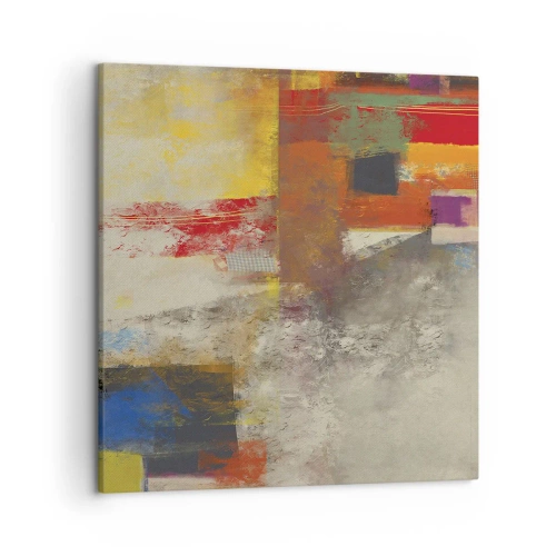 Impression sur toile - Image sur toile - Géométrie des couleurs - 50x50 cm