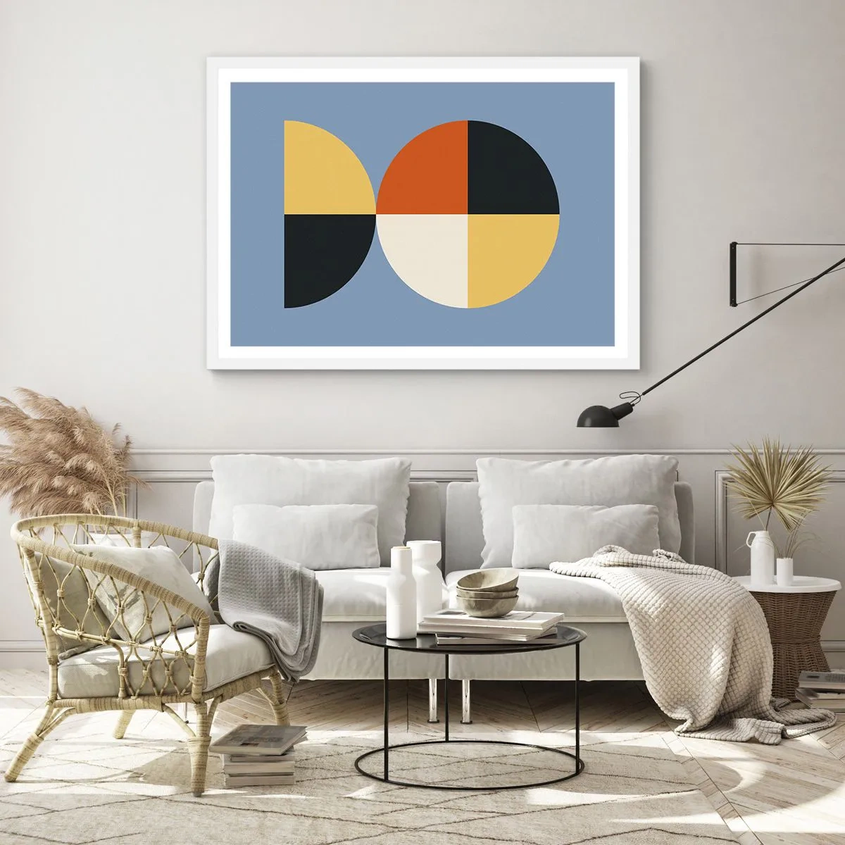 Affiche dans un cadre blanc - Poster - Regarde et compte - 100x70 cm