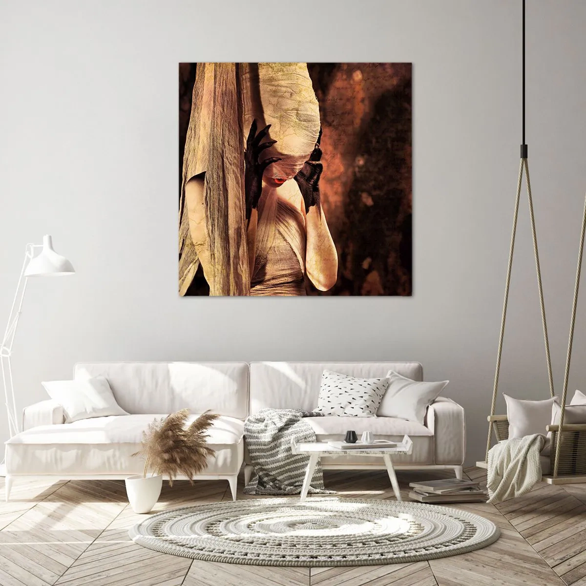 Impression sur toile - Image sur toile - Entre le bon et le mauvais - 70x70 cm