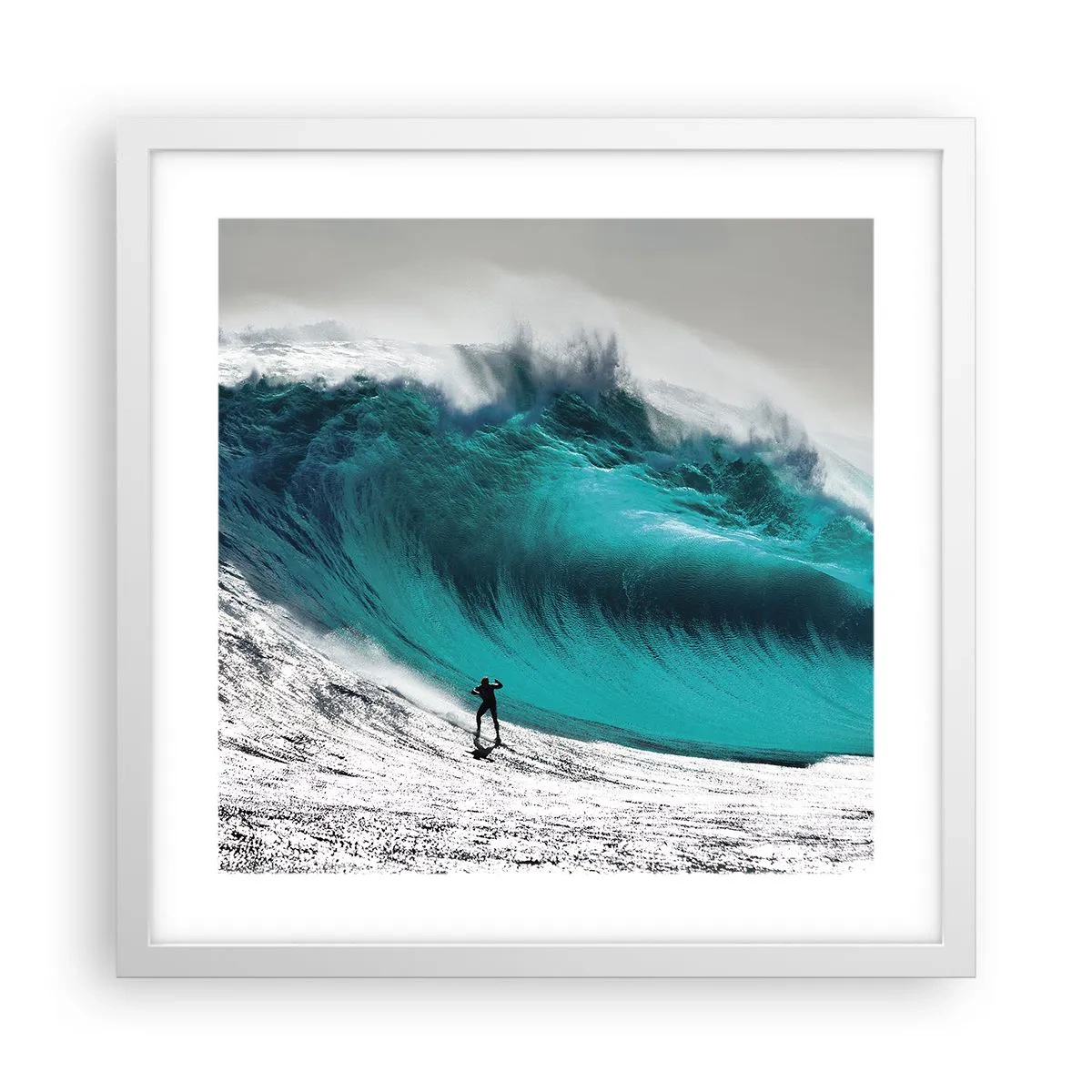 Affiche dans un cadre blanc - Poster - Challenge accepté - 40x40 cm