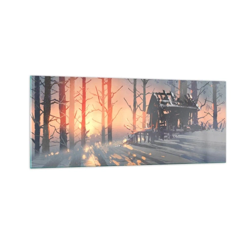 Impression sur verre - Image sur verre - Seul le soleil regarde ici - 100x40 cm