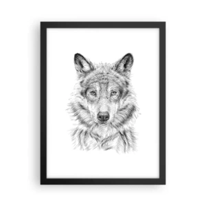 Affiche dans un cadre noir - Poster - Un leader né - 30x40 cm