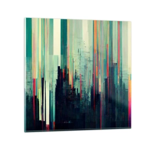 Impression sur verre - Image sur verre - Ville futuriste - 30x30 cm