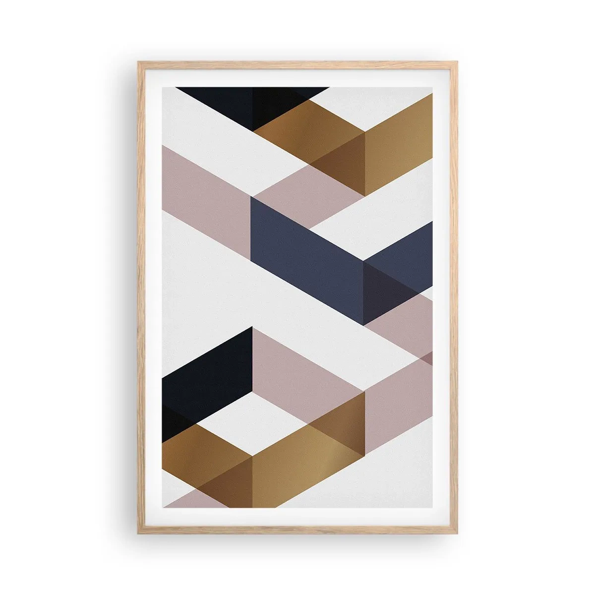 Affiche dans un chêne clair - Poster - Plats et angles - 61x91 cm