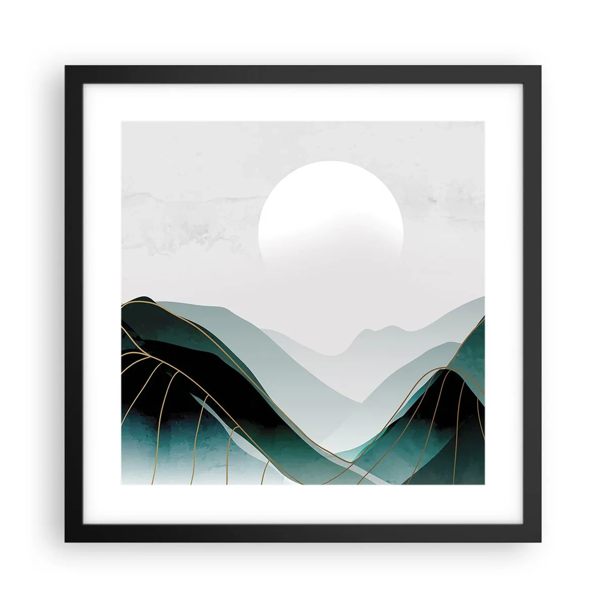 Affiche dans un cadre noir - Poster - En pleine majesté - 40x40 cm