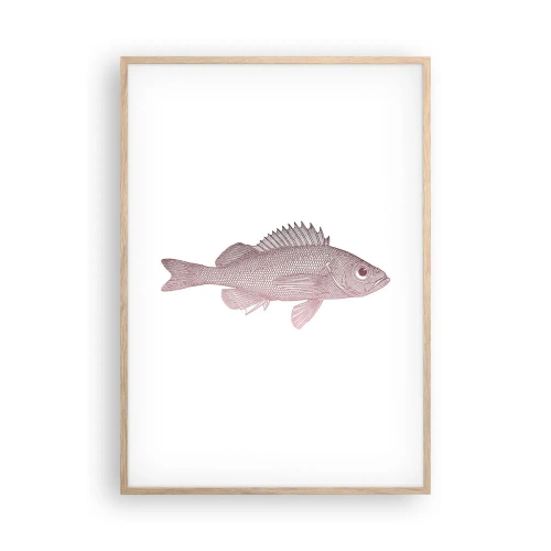 Affiche dans un chêne clair - Poster - Poisson aux grands yeux - 70x100 cm
