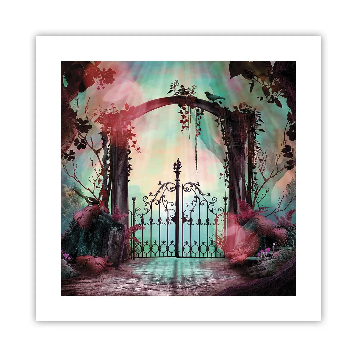 Affiche - Poster - Jardin secret - 40x40 cm
