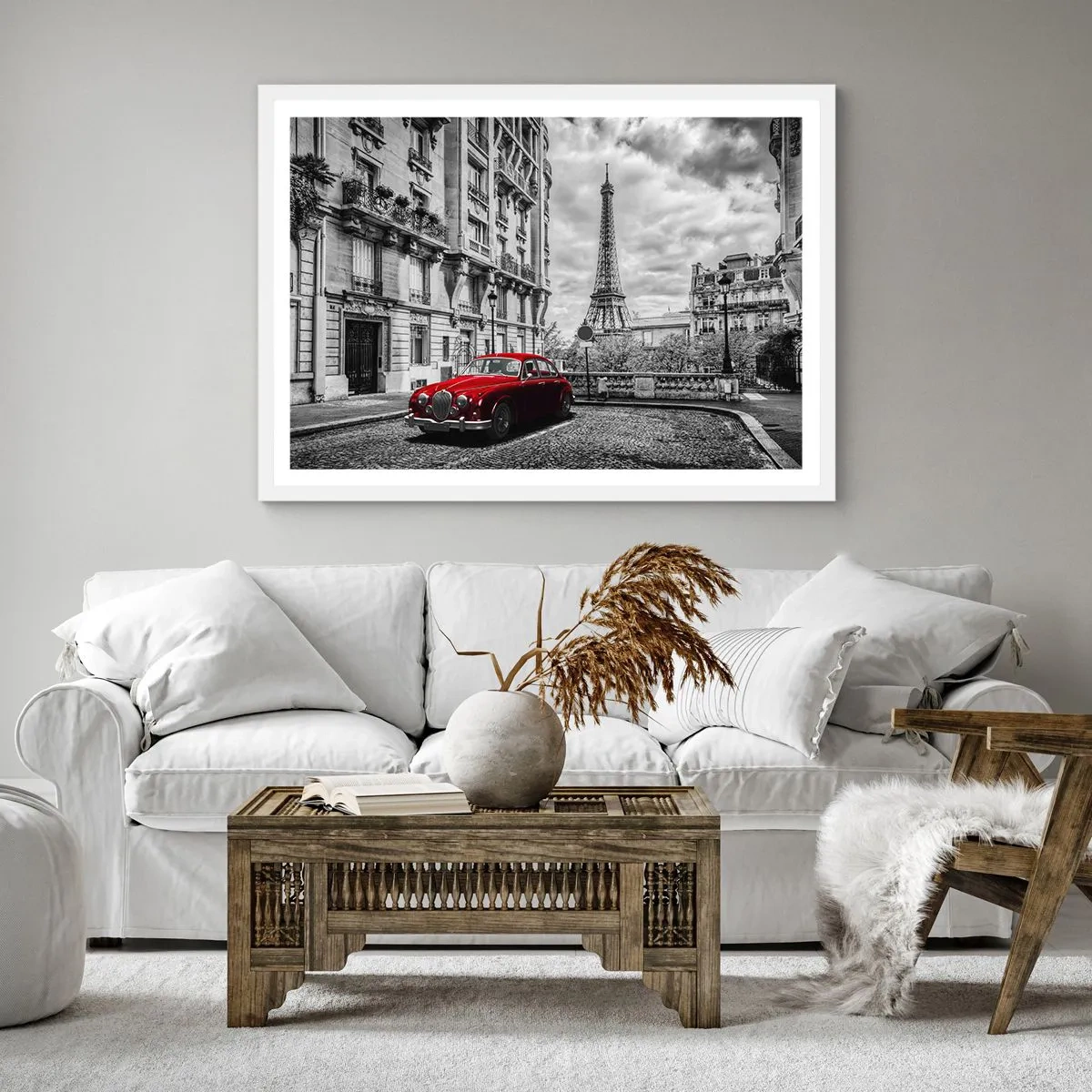 Affiche dans un cadre blanc - Poster - Prédateur dans la ville - 60x60 cm