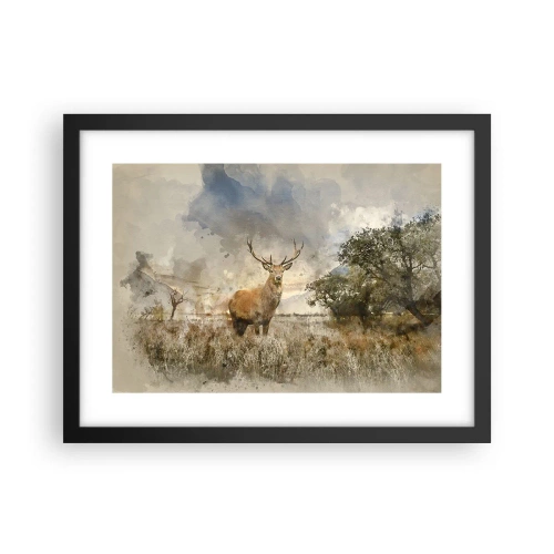 Affiche dans un cadre noir - Poster - Dignité - force - majesté - 40x30 cm