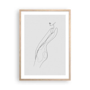 Affiche dans un chêne clair - Poster - Juste une promesse - 50x70 cm