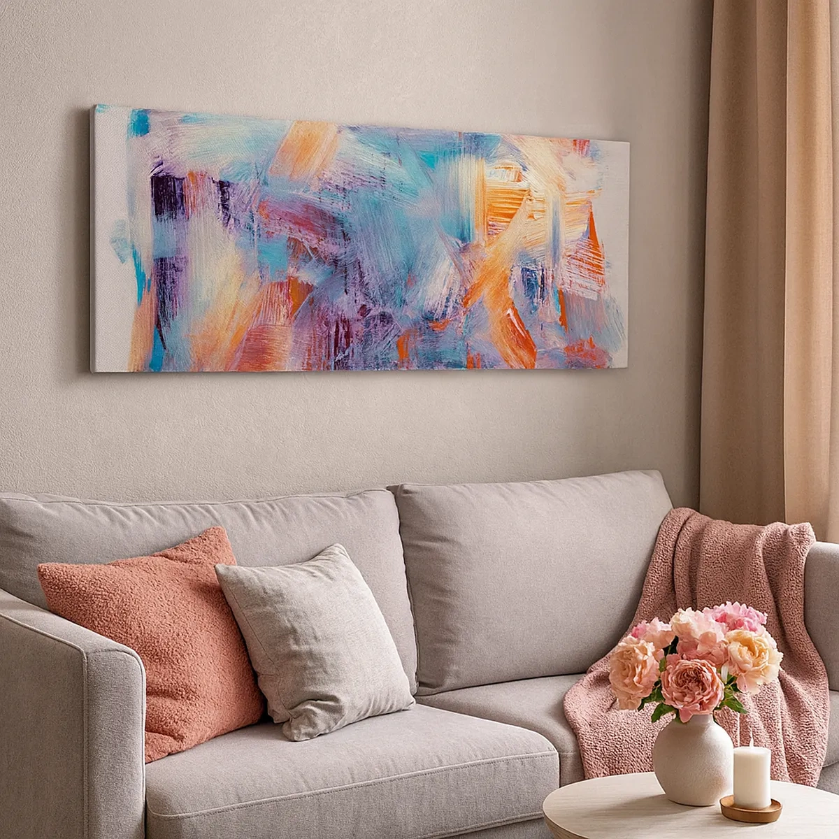 Impression sur toile - Image sur toile - Un désordre coloré - 30x30 cm