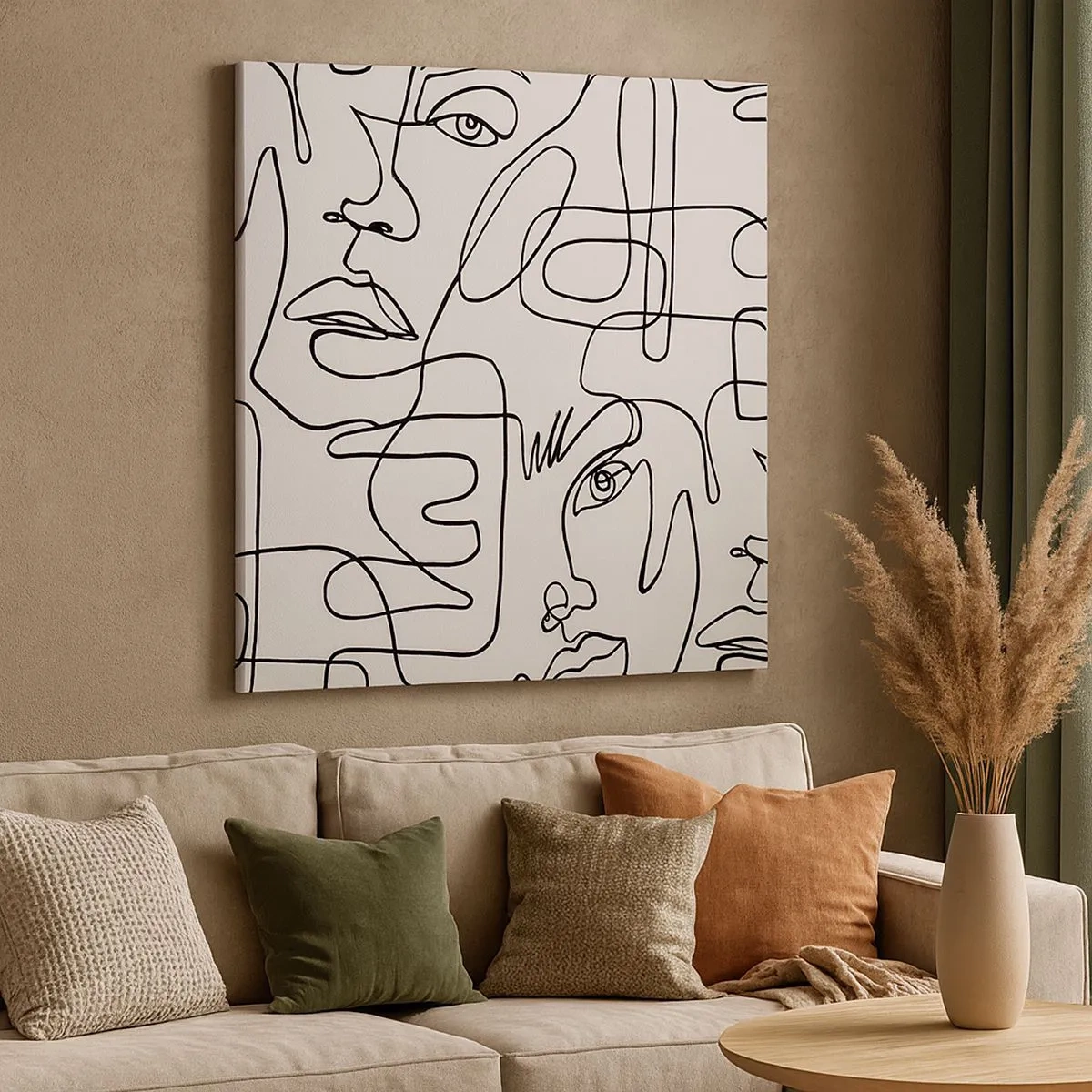 Impression sur toile - Image sur toile - Dans des émotions enchevêtrées - 30x30 cm